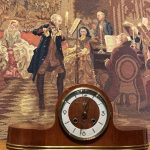 Antika Ahşap Şömine Saati – Kurmalı Mekanizma, Vintage Dekoratif Masa Saati