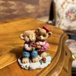 Cherished Teddies Çift Ayıcık Biblo – Romantik Temalı Koleksiyon Figür 6x6 cm