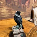 Vintage Siyah Kuş Biblo – El Boyama Eaglemoss Koleksiyon Figürü (10x8 cm)