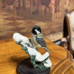 Vintage Kış Temalı Kuş Biblo – El Boyama Eaglemoss “Tannenmeise” Koleksiyon Figürü (9x7 cm)