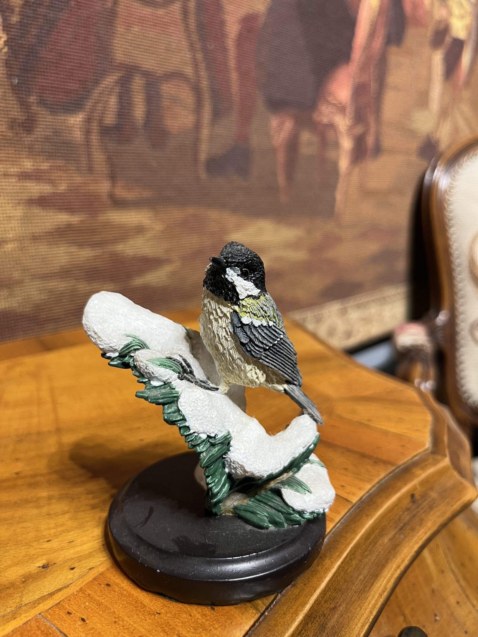 IMG_4097-scaled-1.jpg Vintage Kış Temalı Kuş Biblo – El Boyama Eaglemoss “Tannenmeise” Koleksiyon Figürü (9x7 cm) - Görsel 1
