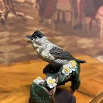 Vintage Kuş Biblo – Eaglemoss “Mönchsgrasmücke” El Boyama Koleksiyon Figürü (9x8 cm)