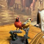 Vintage Çift Kardinal Kuş Biblo – Eaglemoss “USA Kardinal” El Boyama Koleksiyon Figürü (10x8 cm)