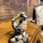 Vintage Sığırcık (Starling) Biblo – Eaglemoss “Star / Lo storno” El Boyama Koleksiyon Figürü (10x7 cm)