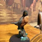 El Boyaması Kuş Figürlü Dekoratif Biblo – Vogelwelt Collection USA Wanderdrossel (10x8 cm)