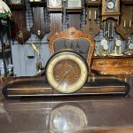 Anker Kurmalı Mekanizmalı Ahşap Konsol / Şömine Saati (Vintage Alman Üretimi)