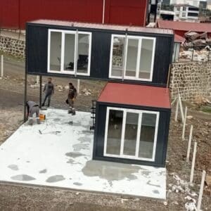 iki katlı konteyner ev çatısız