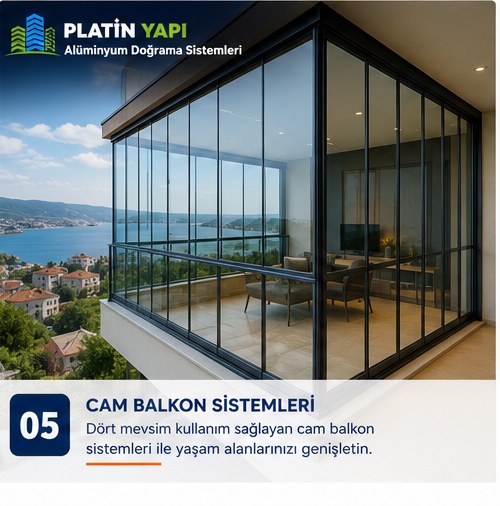 Alüminyum cam balkon sistemi
