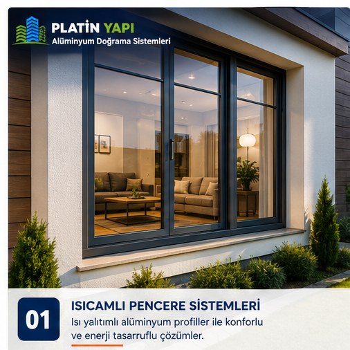 Isıcamlı alüminyum pencere sistemleri - Platin Yapı