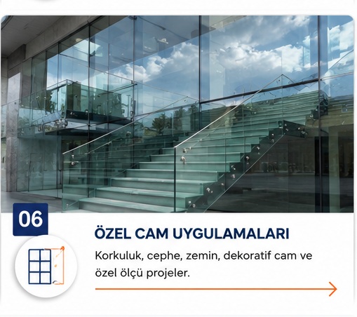 Özel ölçü mimari cam uygulamaları