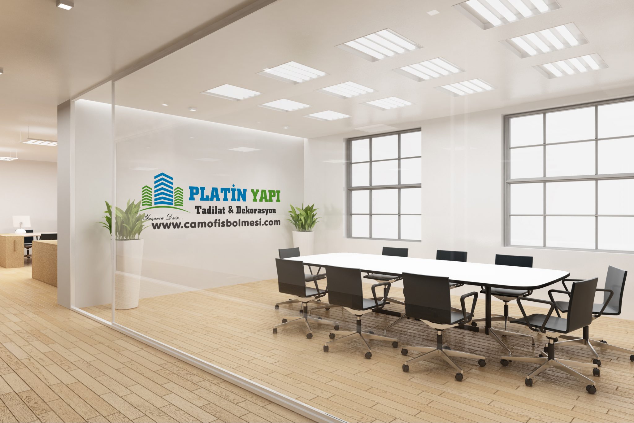 Platin Yapı profesyonel cam bölme projesi